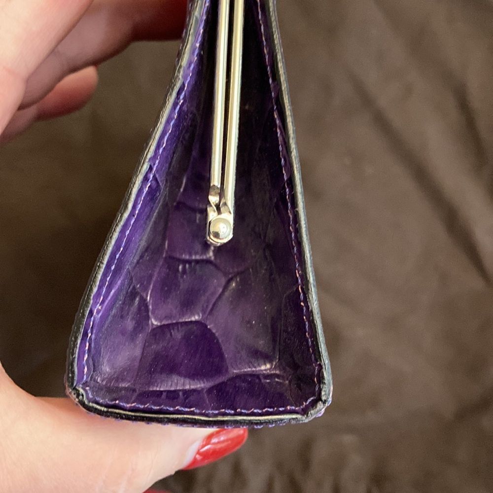 Burberry vintage wristlet purple leather impeccable - Picture 6 of 9
